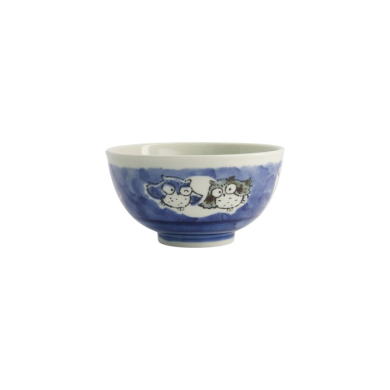 Rice Bowl Kawaii Owl Blue, Porcelain, Ø 16 × 8 cm, 600 ml, Item No. 20994