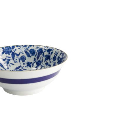Nudelschale Japan Flower Blau/Weiß, Porzellan, Ø 19 × 7,5 cm, 1 l, Art.-Nr. 2099