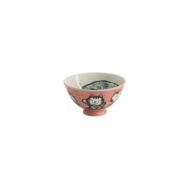 Reisschale Kawaii Cat Rosa, Porzellan, Ø 11,5 × 6 cm, 300 ml, Art.-Nr. 21023