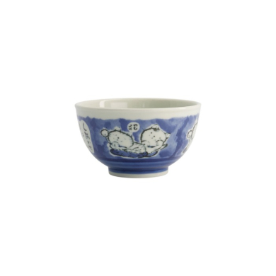 Reisschale Kawaii Cat Blau, Porzellan, Ø 16 × 8 cm, 600 ml, Art.-Nr. 21027