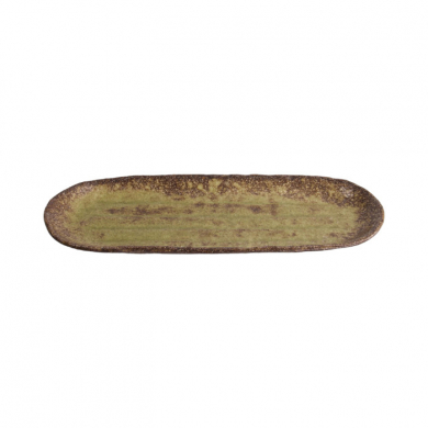 Chakogashi Green Large Oval Plate at g-HoReCa (picture 1 of 3)