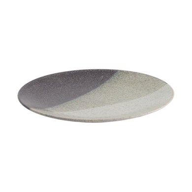 Large Round Plate Oboro Yamakage Black/Brown/White, Ceramic, Ø 28.5 × 3 cm, Item No. 21083