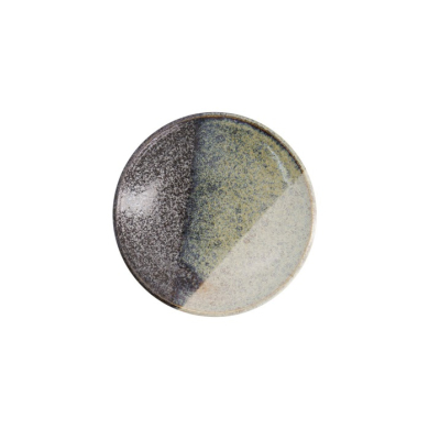 Teller Oboro Yamakage Schwarz/Braun/Weiß, Steinzeug, Ø 16,7 × 2,5 cm, Art.-Nr. 21087