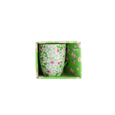 Green Kawaii Flower Mug W/Giftbox at g-HoReCa (picture 1 of 2)