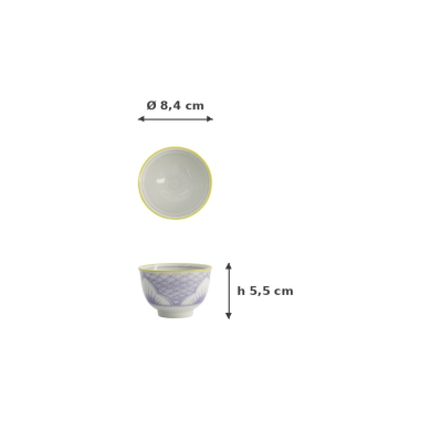 Cup Lily Flower Purple, Porcelain, Ø 8.4 × 5.5 cm, 150 ml, Item No. 21193