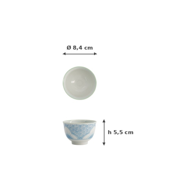 Cup Lily Flower Light Blue, Porcelain, Ø 8.4 × 5.5 cm, 150 ml, Item No. 21196
