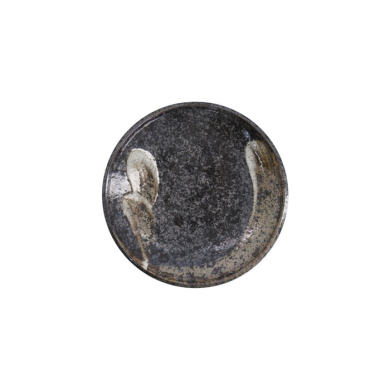 Teller Arahake Schwarz/Braun, Steinzeug, Ø 16,7 × 2,5 cm, Art.-Nr. 21424
