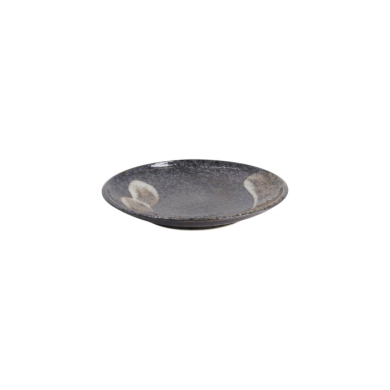 Teller Arahake Schwarz/Braun, Steinzeug, Ø 16,7 × 2,5 cm, Art.-Nr. 21424