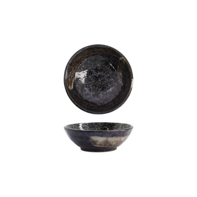 Tokyo Design Studio Schale Arahake Schwarz/Braun, Steinzeug, Ø 13 × 4,5 cm, 250 ml