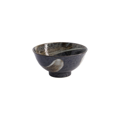 Rice Bowl Arahake Black/Brown, Stoneware, Ø 16 × 7.5 cm, 600 ml, Item No. 21428