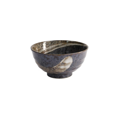 Tayo Bowl Arahake Black/Brown, Stoneware, Ø 17 × 9 cm, 900 ml, Item No. 21432