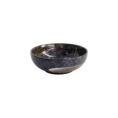Rice Bowl Arahake Black/Brown, Stoneware, Ø 17 × 7 cm, 800 ml, Item No. 21433