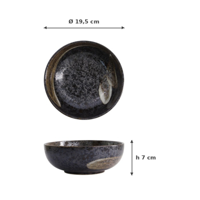 Arahake,Bk/Br Ø 19.5x7cm -Item no. 21434 Tayo-Bowl at g-HoReCa (picture 5 of 5)