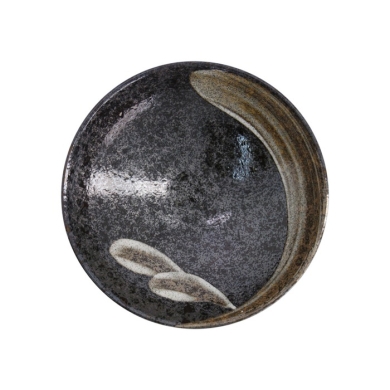 Bowl Arahake Black/Brown, Stoneware, Ø 24 × 7.5 cm, 1.4 l, Item No. 21435