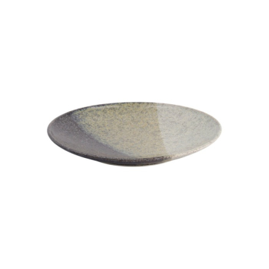 Plate Oboro Yamakage Black/Brown/White, Ceramic, Ø 22.7 × 3.1 cm, Item No. 21438