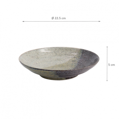 Oboro Yamakage Bk/Br,/Wh Ø 22.5x5 cm Bowl Rim at g-HoReCa (picture 5 of 5)