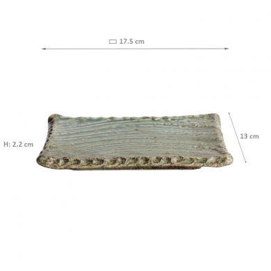 17.5x13x2.2cm Großer Teller Wabi Uguisu bei g-HoReCa (Bild 6 von 6)