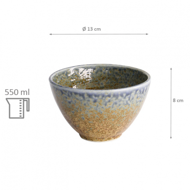 Ø 13x8cm 550ml Minoyaki Reef Blue Tayo Bowl at g-HoReCa (picture 6 of 6)