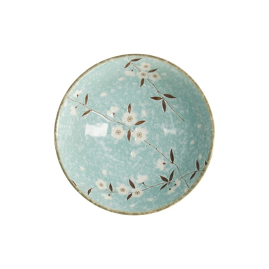 Ramen Bowl Light Blue Sakura, Porcelain, Ø 21 × 9 cm, 1.3 l, Item No. 21588
