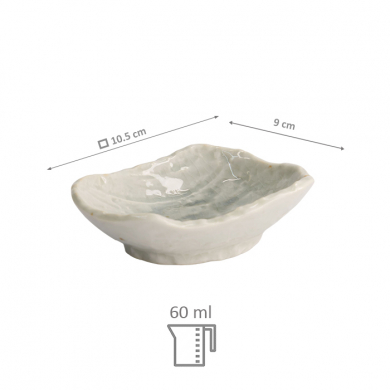 TDS, Soy Sauce Bowl, Kohan, White, 10.5 x 9 cm 60 ml, Item No. 21609