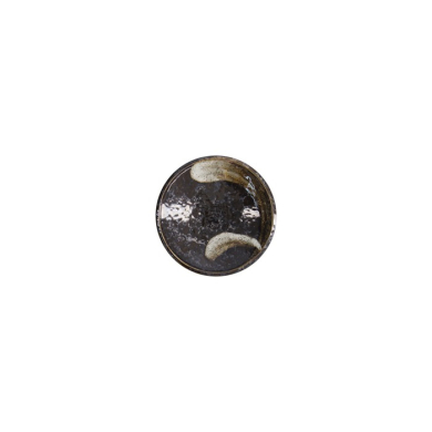 Teller Arahake Schwarz/Braun, Steinzeug, Ø 9,8 × 1,7 cm, Art.-Nr. 21616