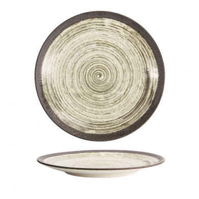 Black/White Asashio Large Round Plate at g-HoReCa (picture 1 of 6)