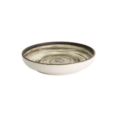 Pasta Plate Asashio Black/White, Porcelain, Ø 22 × 4 cm, Item No. 21638