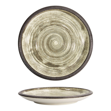 Tokyo Design Studio Plate Asashio Black/White, Stoneware, Ø 24.8 × 3.5 cm