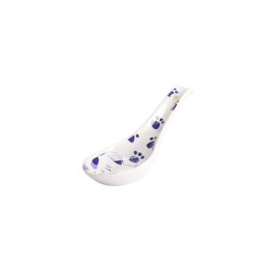 Soup Spoon Kawaii Maneko Blue, Porcelain, 13.8 cm, Item No. 21672