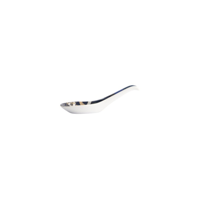 Soup Spoon Kawaii Koi Blue/Black, Porcelain, 13.8 cm, Item No. 21676