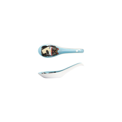 Tokyo Design Studio Soup Spoon Kawaii Japan Blue, Porcelain, 13.8 cm