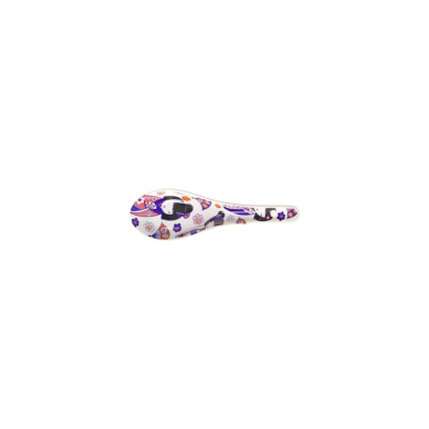 Soup Spoon Kawaii Maiko Purple (Purple/White/Black), Porcelain, 13.8 cm, Item No. 21695