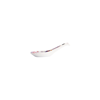 Soup Spoon Kawaii Maiko Purple (Purple/White/Black), Porcelain, 13.8 cm, Item No. 21695