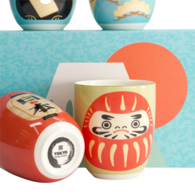 Mug Set Kawaii Japan, 4 pcs., Porcelain, Ø 7 × 8 cm, 170 ml, Item No. 21773