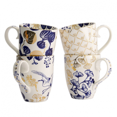 4 pcs Flora Japonica Gold Mug Giftset at g-HoReCa (picture 3 of 6)