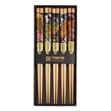 TDS, Chopstick Set, Yakuza Tiger, 5 pair, Item No. 21870