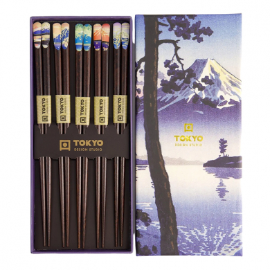 TDS, Chopstick Set, 5 pair, Giftset, Fuji, Item No. 21881
