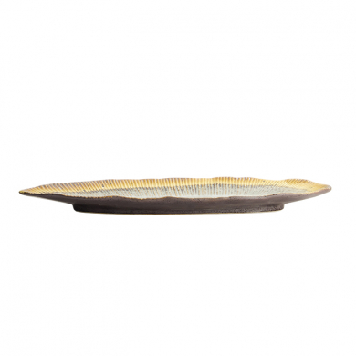 TDS, Rectangular Plate, Akane Leaf Shape, 33 x 13.5 x 2.5 cm, Item No. 21902