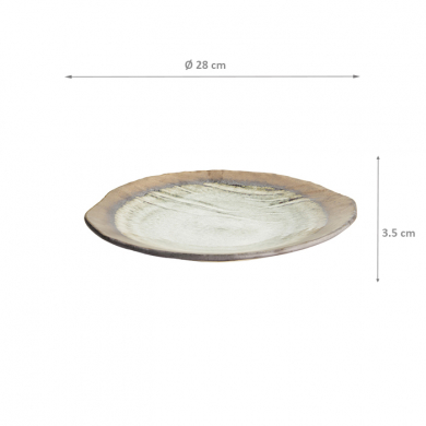 TDS, Round Plate, Yohen Gold, Ø 28 x 3.5 cm- Item No. 21904