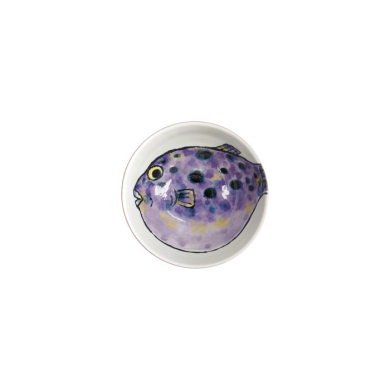 Bowl Seafood Blowfish Fugu Purple, Porcelain, Ø 13.2 × 7.3 cm, 500 ml, Item No. 21933