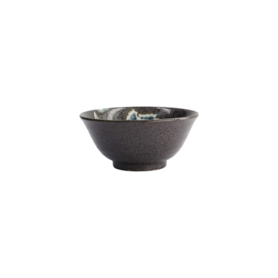 Rice Bowl Kawaii Blowfish Brown (Blue/Black), Porcelain, Ø 15 × 7 cm, 500 ml, Item No. 21985