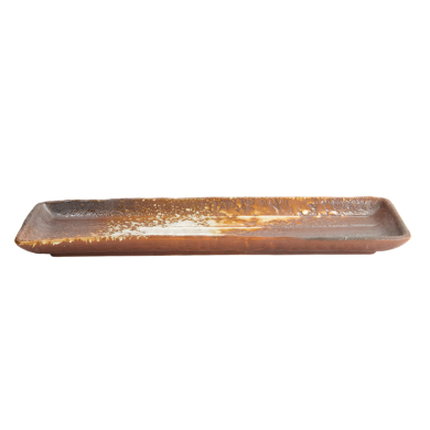 TDS, Large Plate, Brown/White, 33x10x2.5cm, Item No. 21990