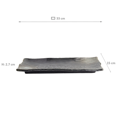 TDS, Groß Platte, Schwarz, 33x15x2.7cm, Art.-Nr. 21996