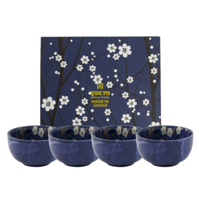 Blue Sakura 4 Bowls Set at g-HoReCa (picture 1 of 6)