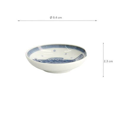 TDS, Mini-Teller mit Essstäbchenablage, Mixed Plates, Blowfish, Ø 9,4 x 2,3 cm, Art.-Nr. 22097