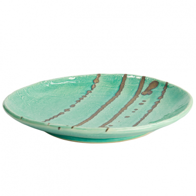 TDS, Round Plate, Yamasaku Turquoise, Ø 23 x 3 cm  - Item No. 22102