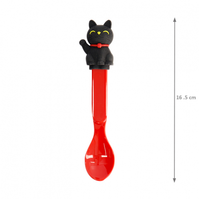 TDS, Children Spoon, Cat, Black, 16.5 cm - Item No. 22193