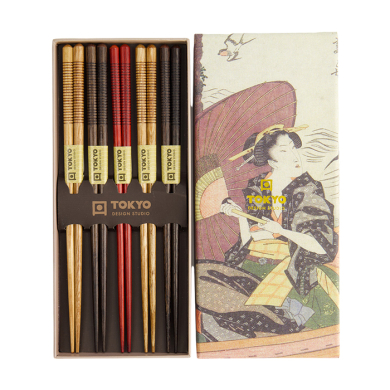 TDS, 5 Chopstick Giftset, Rings, Item No. 22210