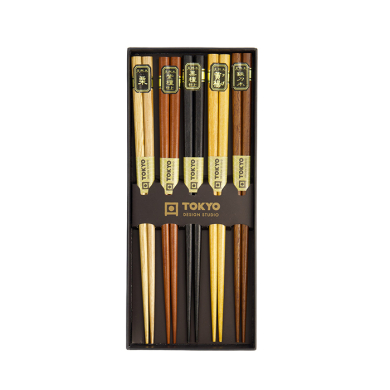 TDS, 5 Chopstick Giftset, Wood, Item No. 22234