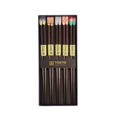 TDS, 5 Chopstick Giftset, Wood, Item No. 22235